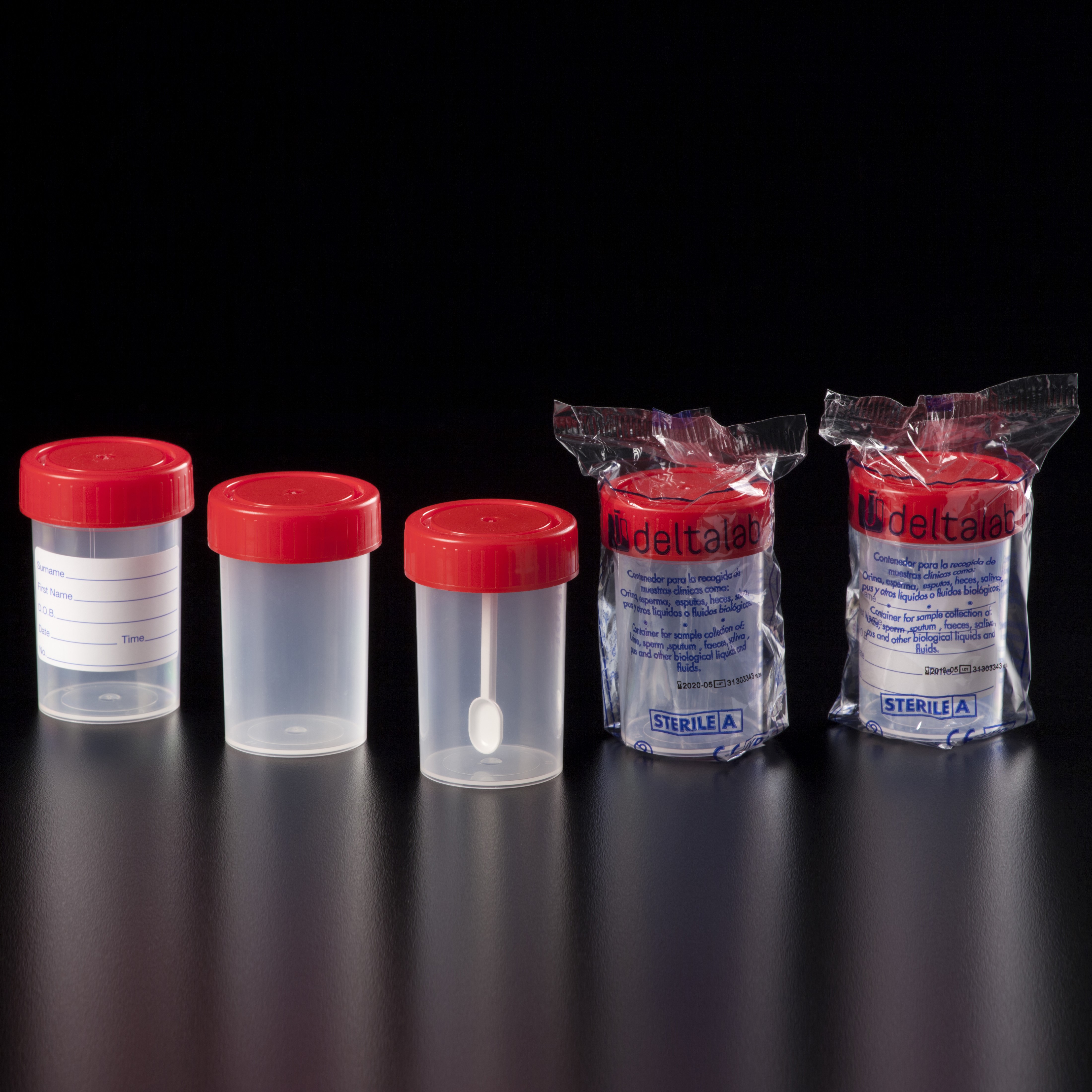 With screw cap, PP or PS