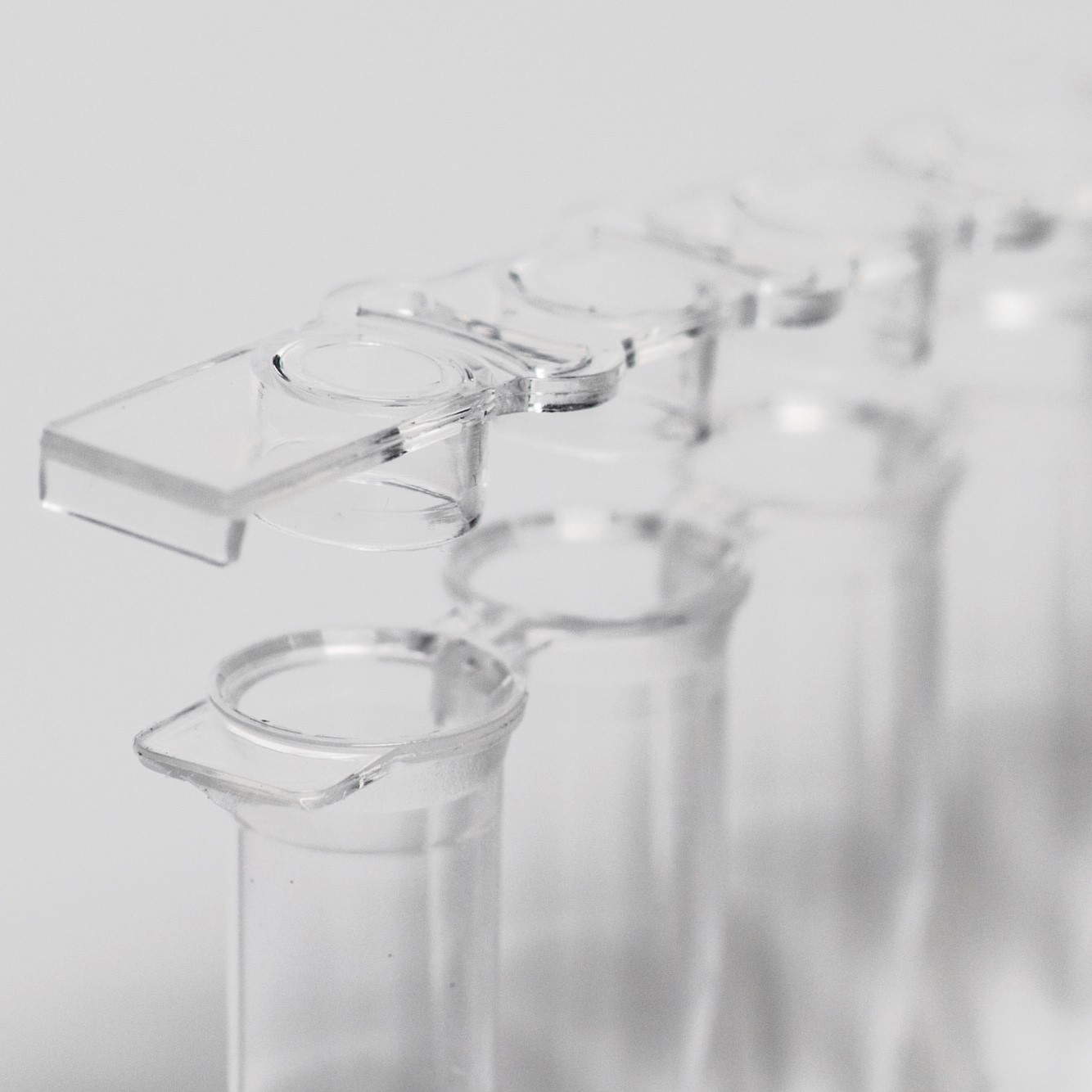 PCR tubes 0.2 ml natural PP strips w/8 tubes attached  flat caps as strip PCR ready 6.000G