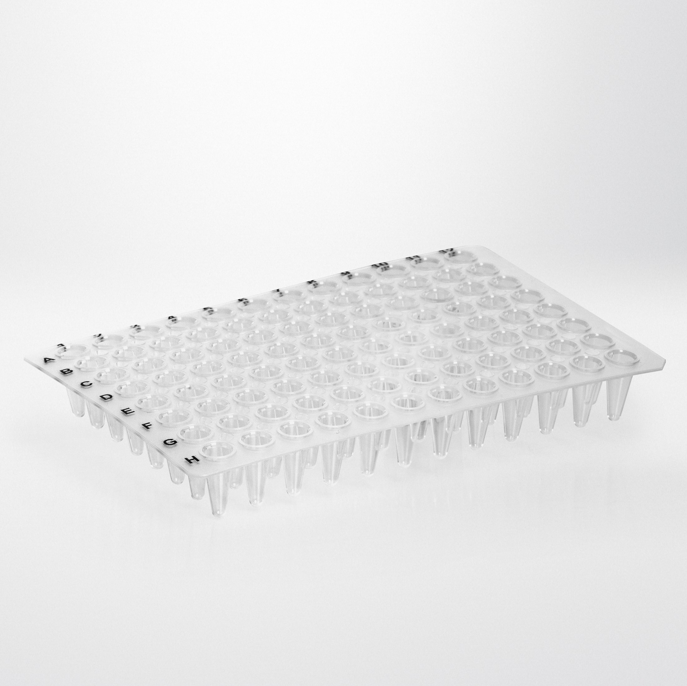 PCR plade 96 brønde 0.1 ml lav profil natur PP