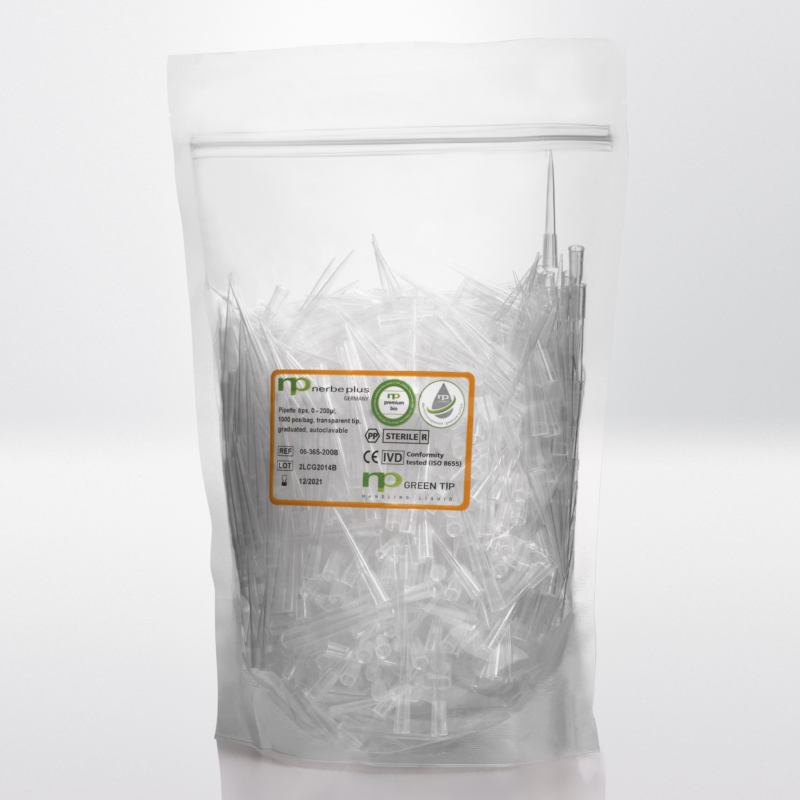 Pipette tip 200 µl Sterile R RNase DNase Pyrogen and DNA free