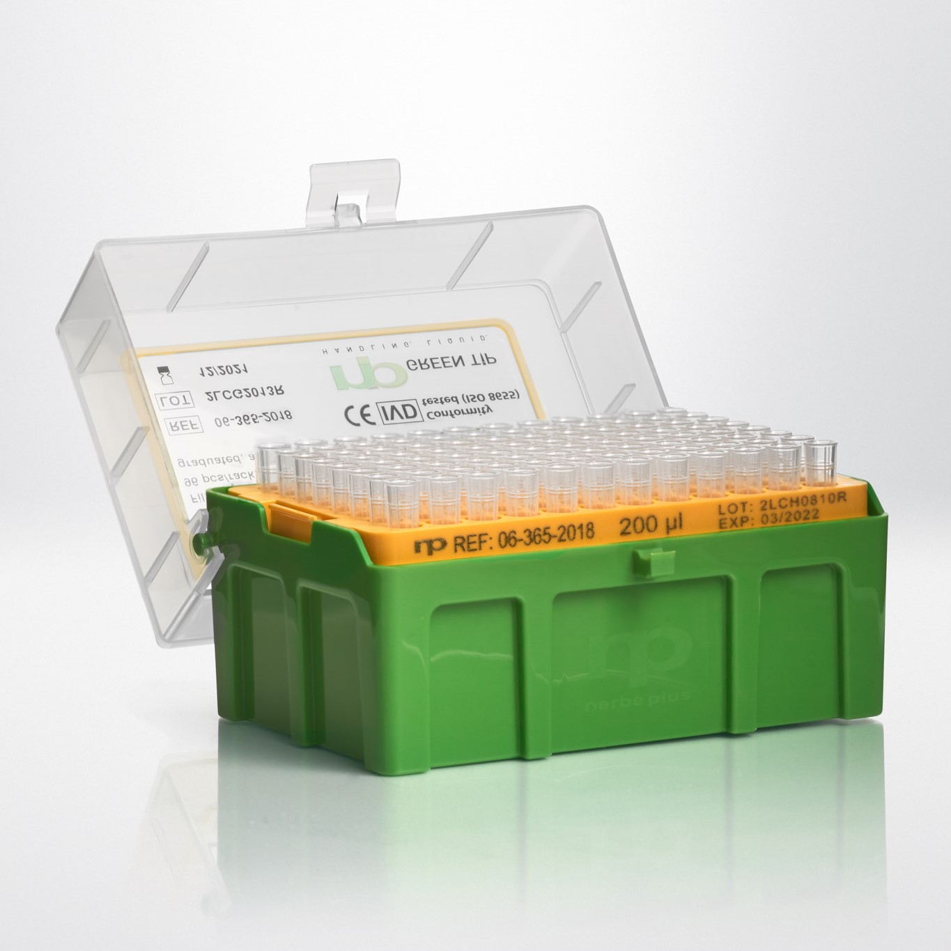 Pipette tip 200 µl Sterile R 96 tips/rack RNase DNase Pyrogen and DNA free