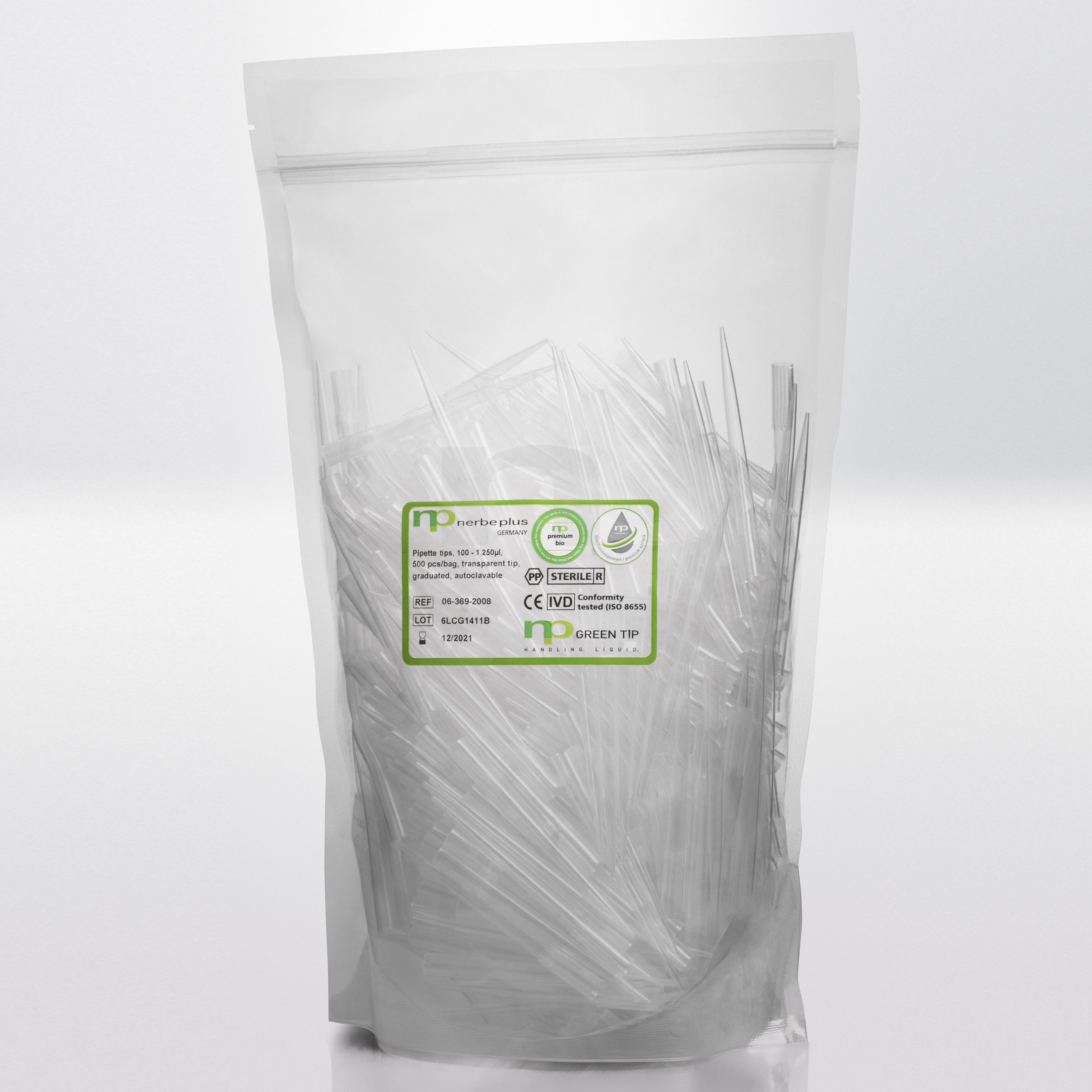 Pipette tip 1250 µl Sterile R RNase DNase Pyrogen and DNA free