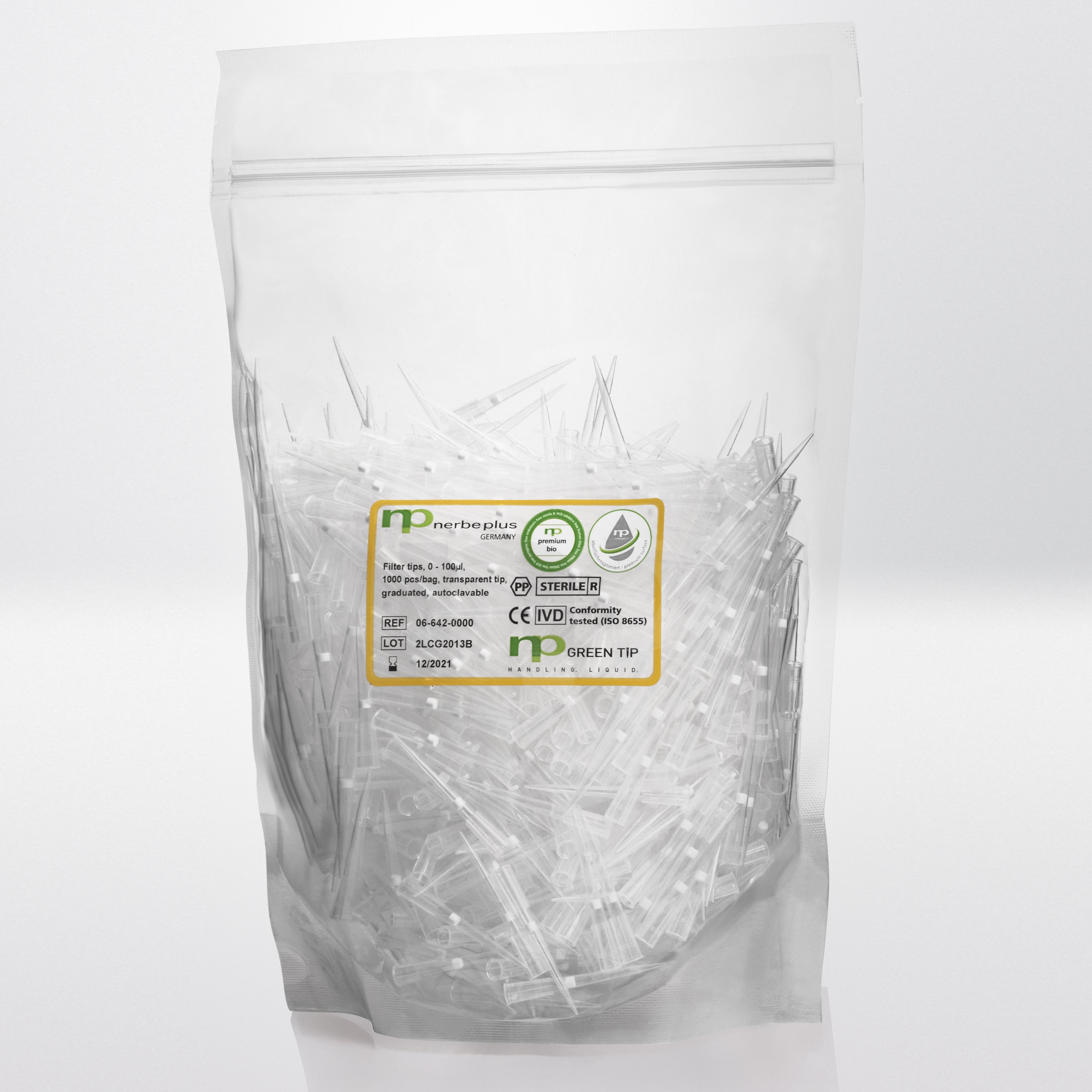 Filter tip 100 µl Sterile R RNase DNase Pyrogen and DNA free