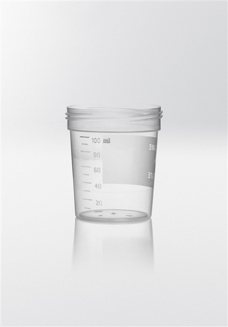 Container PP, 125ml, Ø55x70 mm, with screw thread, without cap