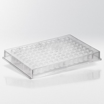 Mikrotiterplader klar PP 96 wells F-form 275 µl. Max 4.000g.