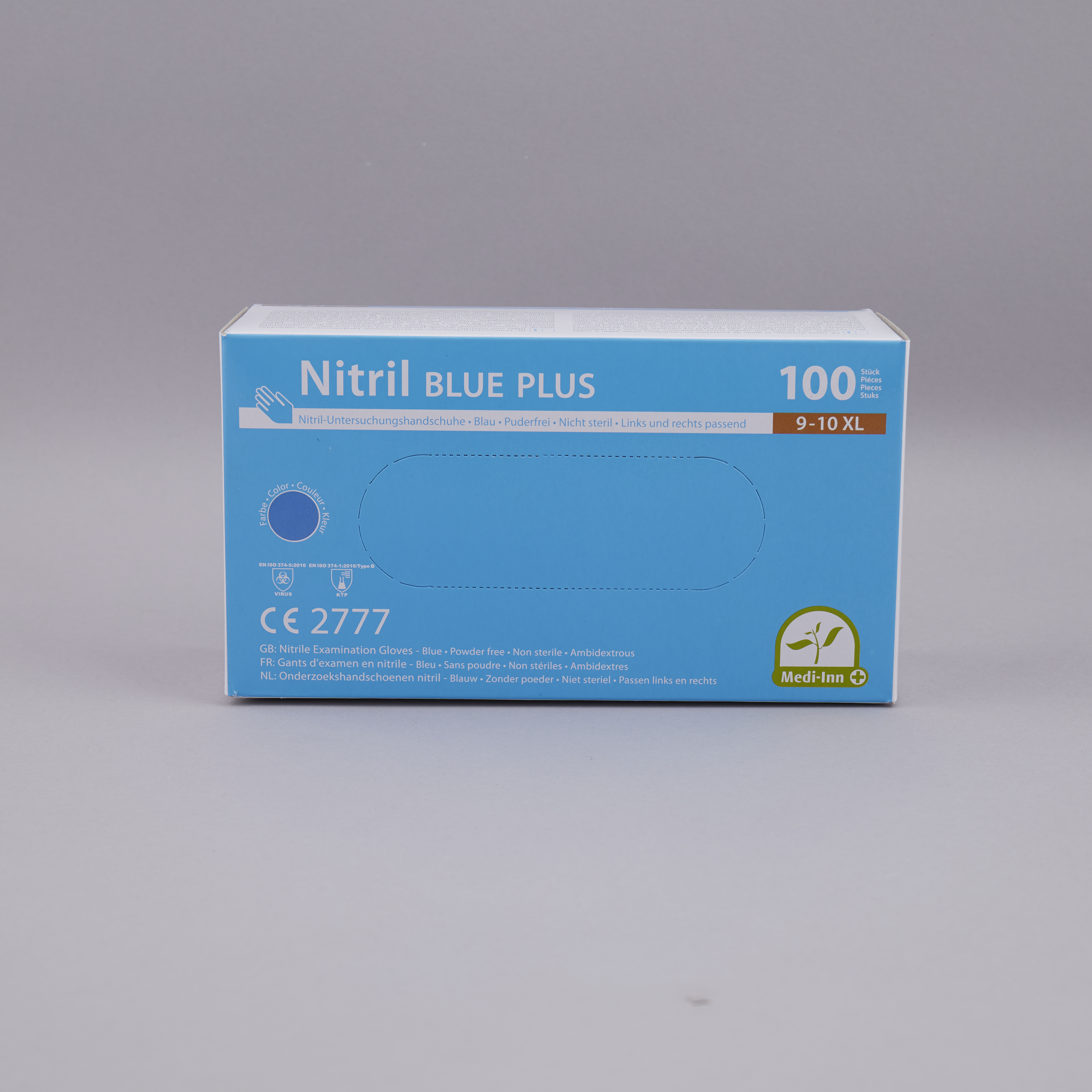 Nitril gloves powder free size XL, blue