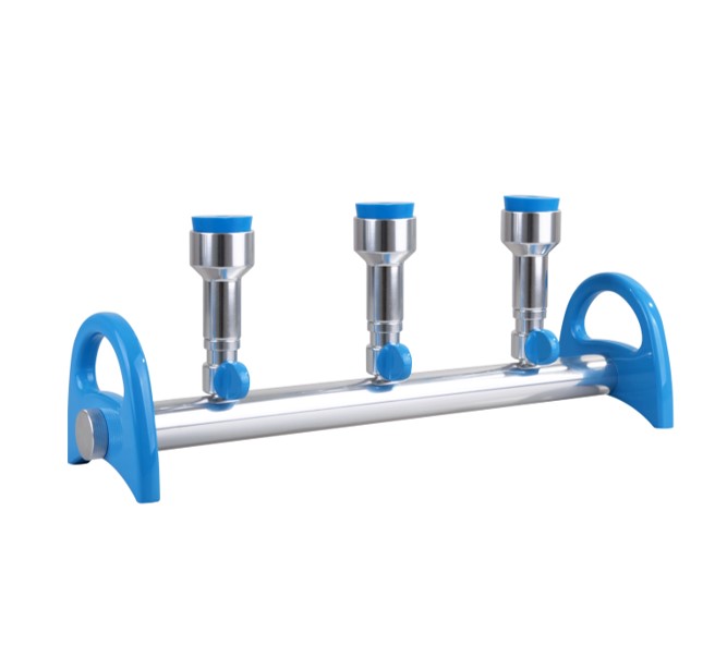 MultiVac 310-MS 3 Places Aluminum  Manifold with No. 8 stopper x...