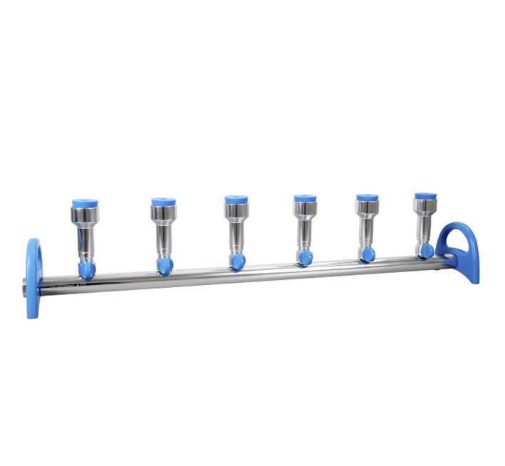 MultiVac 610-MS 6 Places Aluminum Manifold with No. 8 stopper x...