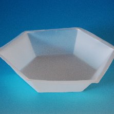 Weighing dishes PS 200 ml hexagonal white antistatic