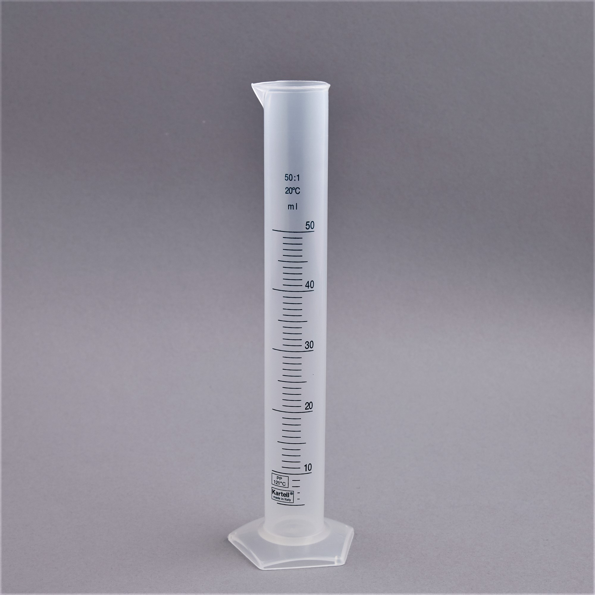 Measuring cylinder PP 50 ml 10 ml graduations
