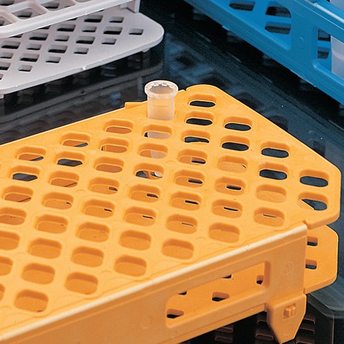 Rack for 100 micro tubes yellow 262 x 108 x 45 mm