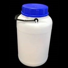 Barrel HDPE 5L with blue screw cap and plastic handle