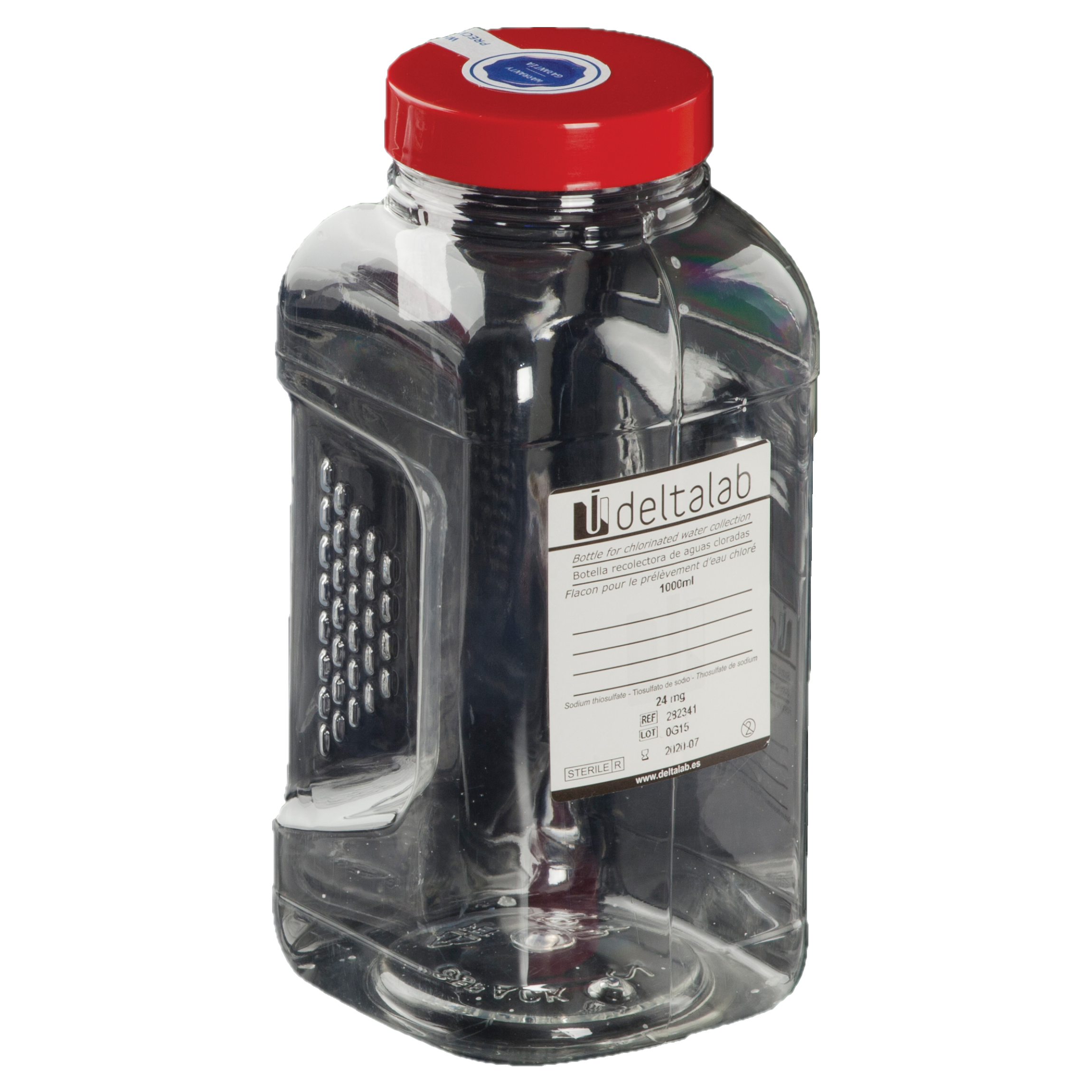 Bottle PET 1000 ml sterile R  without thiosulfate for water samp...