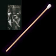 Swab 150 mm wooden shaft with cotton tip 1 pcs. in flow-pack
