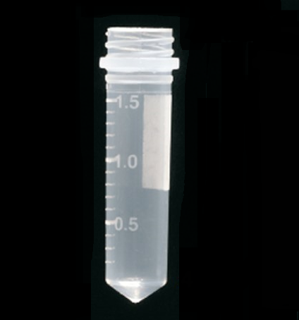 Micro tube PP 2.0 ml with graduation and writing area no cap. RN...