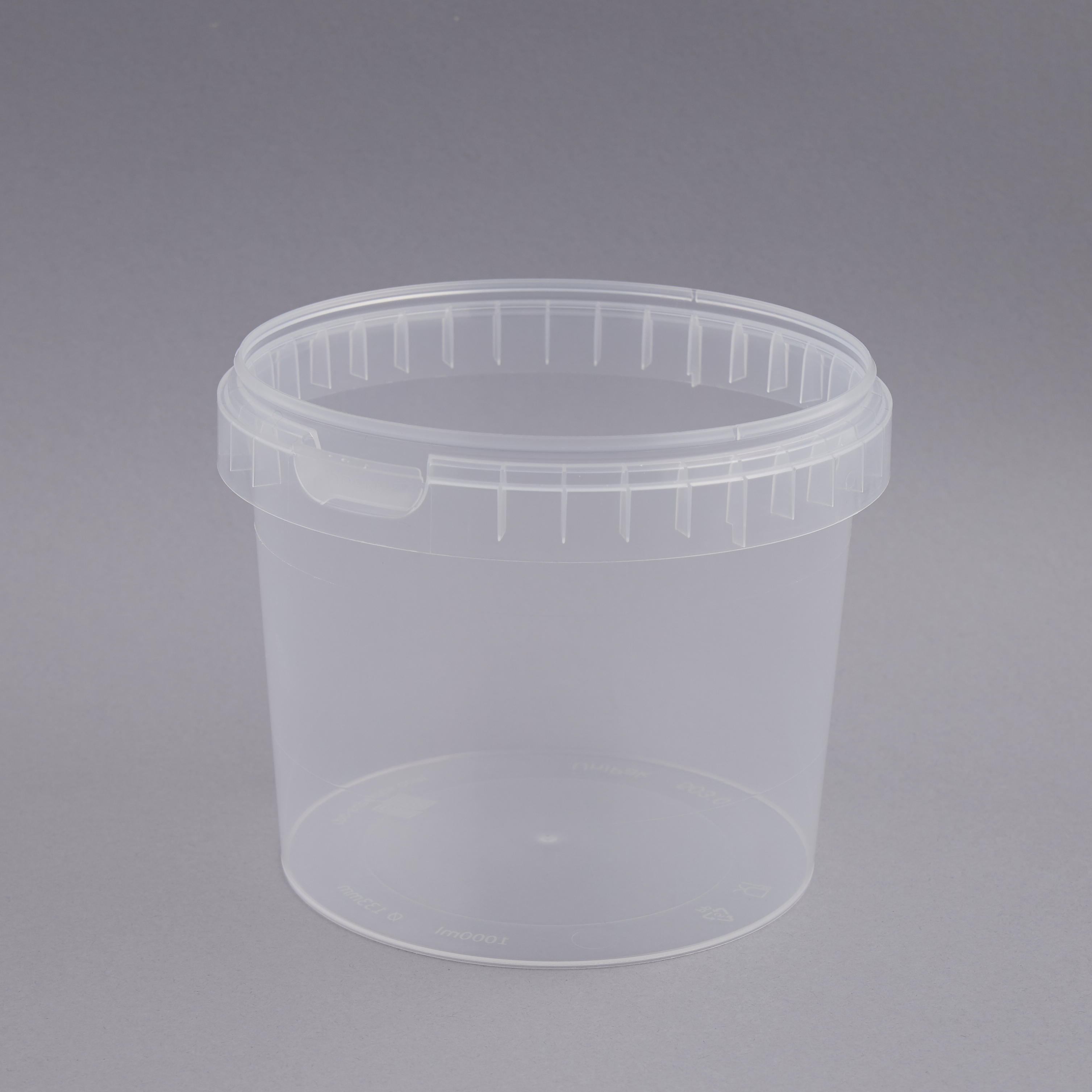 Jar 1000 ml clear PP w/o lid ø 133/110 mm h: 108 mm