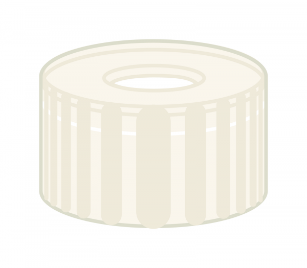 Skruelåg til N9 vial PTFE 0,25 mm septum