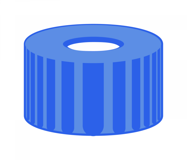 Skruelåg til N9 vial PTFE 0,25 mm 1,0 mm septum