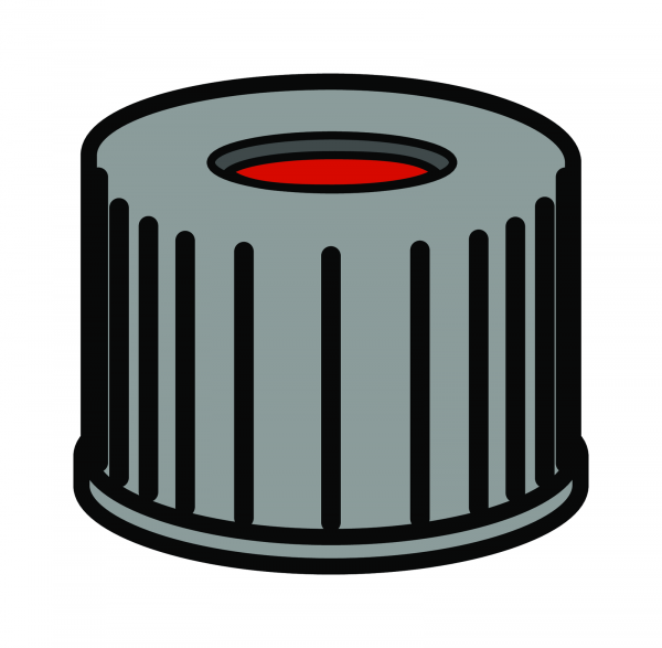 Screw cap for N10 vial PTFE/Silicone/PTFE 1.0 mm septum