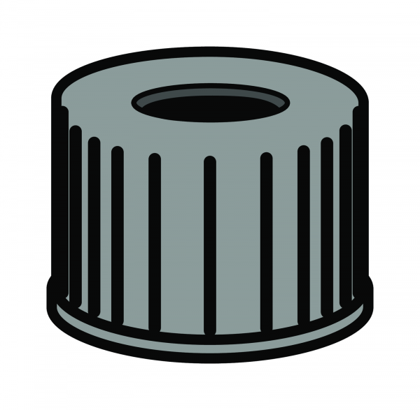 Screw cap for N10 vial Black No liner