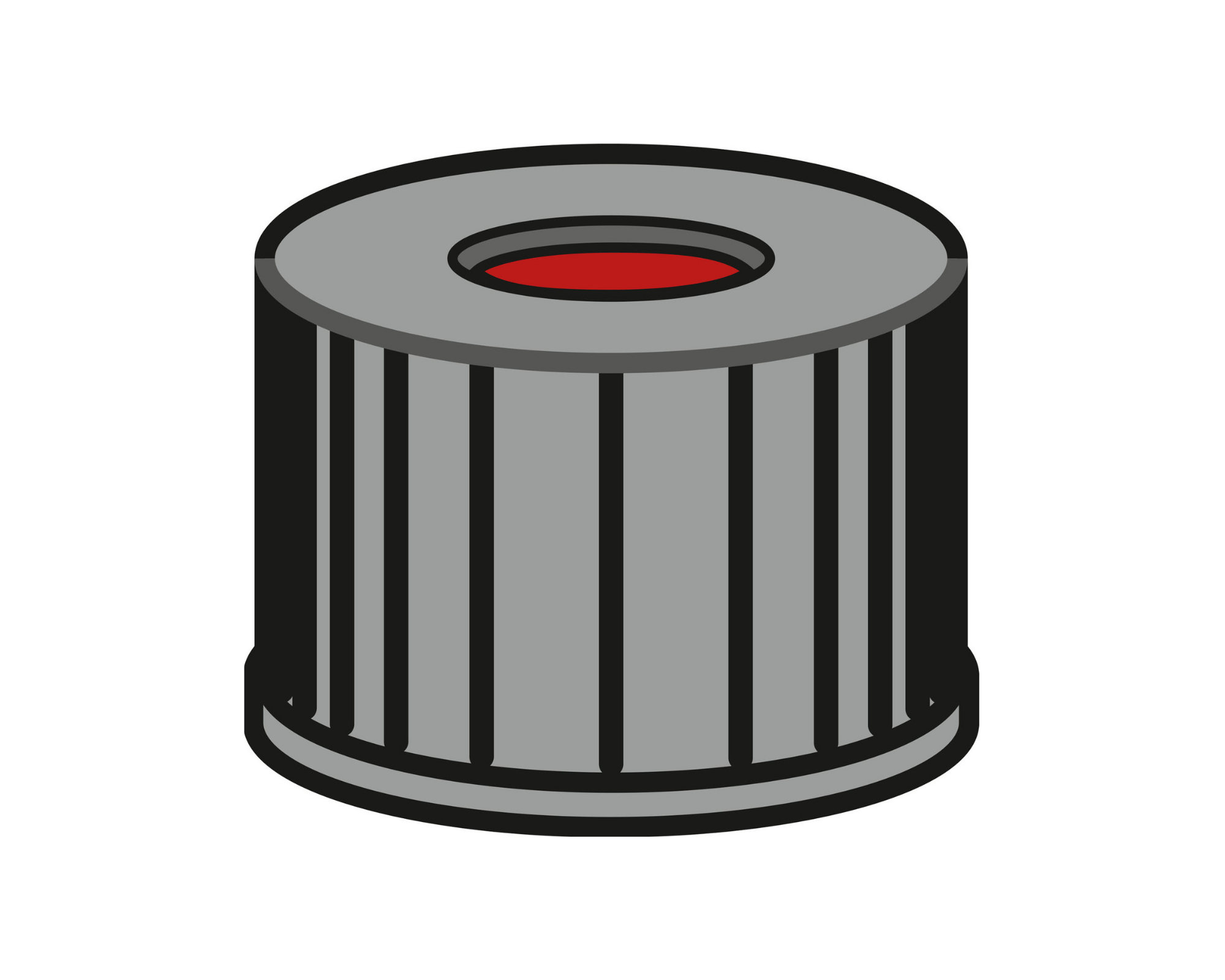 Screw cap for N8 vial Rubber/PTFE 1.3 mm septum