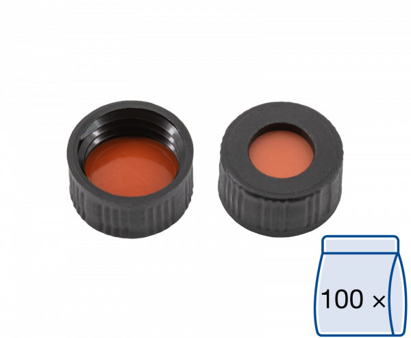 Screw cap for N9 vial Rubber/PTFE 1.0 mm septum
