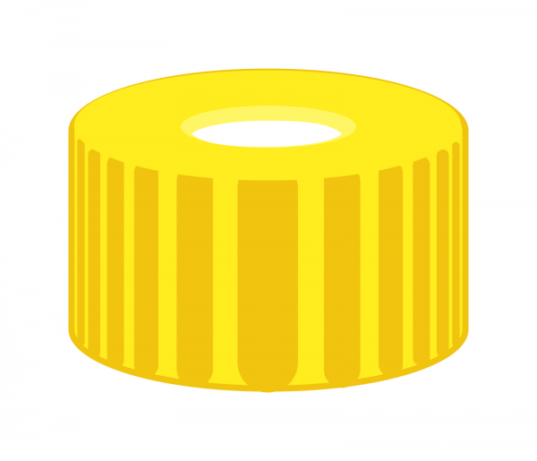 Skruelåg til N9 vial Silikone/PTFE 1,0 mm septum