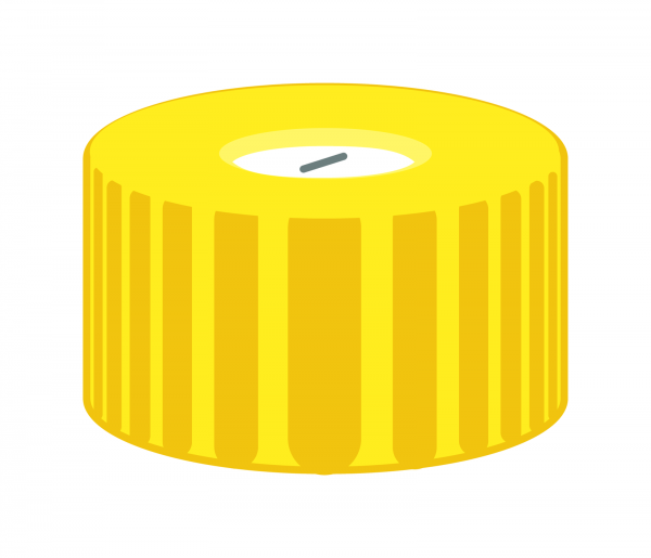 Skruelåg til N9 vial Silikone/PTFE forskåret 1,0 mm