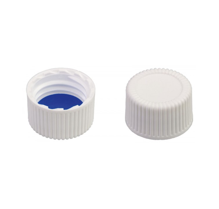 Screw cap for N15 vial closed Silicone/PTFE 1.3 mm septum