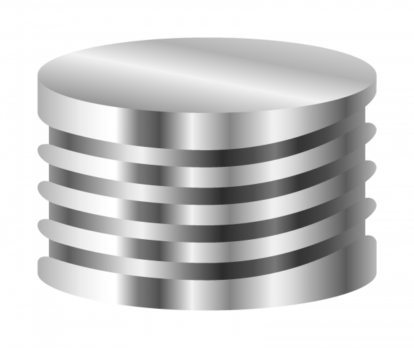 Skruelåg til N18 vial magnetisk Butyl/PTFE 1,5 mm septum