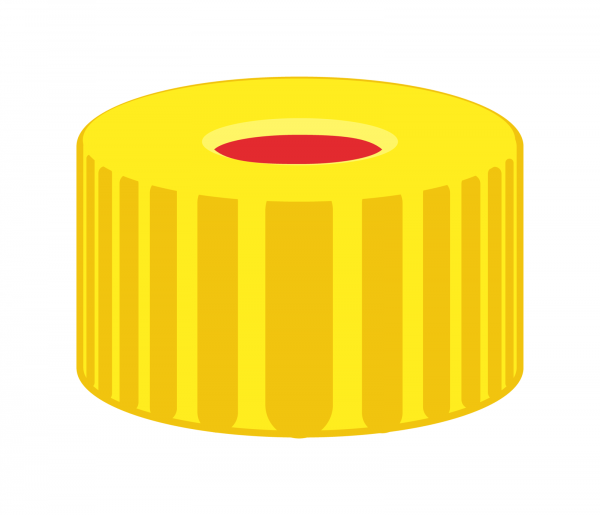 Skruelåg til N9 vial Gummi/PTFE 1,0 mm