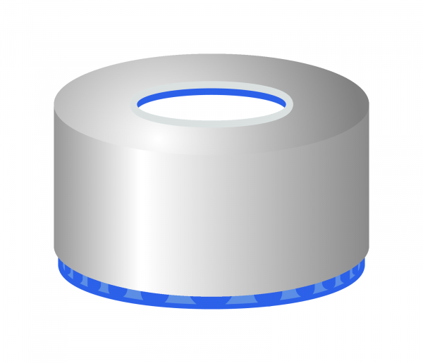 Skruelåg magnetisk til N9 vial Silikone/PTFE 1,0 mm septum