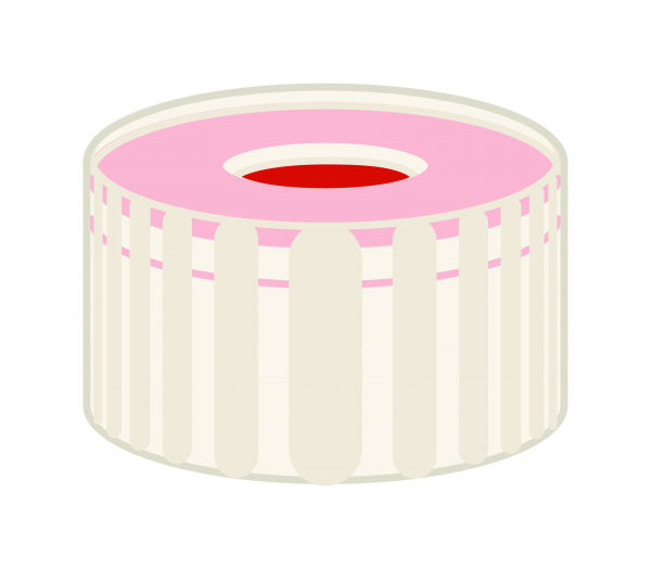 Screw cap for N9 vial PTFE/Silicone/PTFE 1.0 mm septum