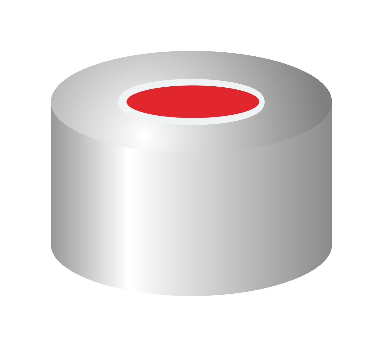 Crimp låg til N11 vial sølv Gummi/Butyl/TEF 1,3 mm  septum