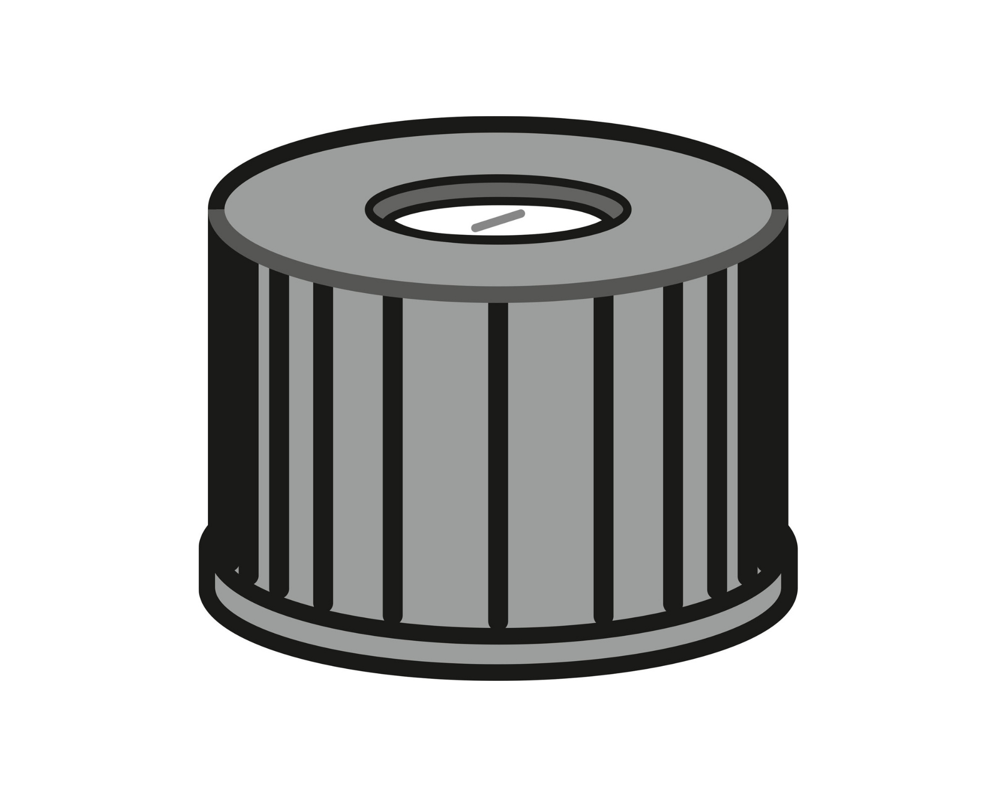 Screw cap for N8 vial Silicone/PTFE slit 1.0 mm septum