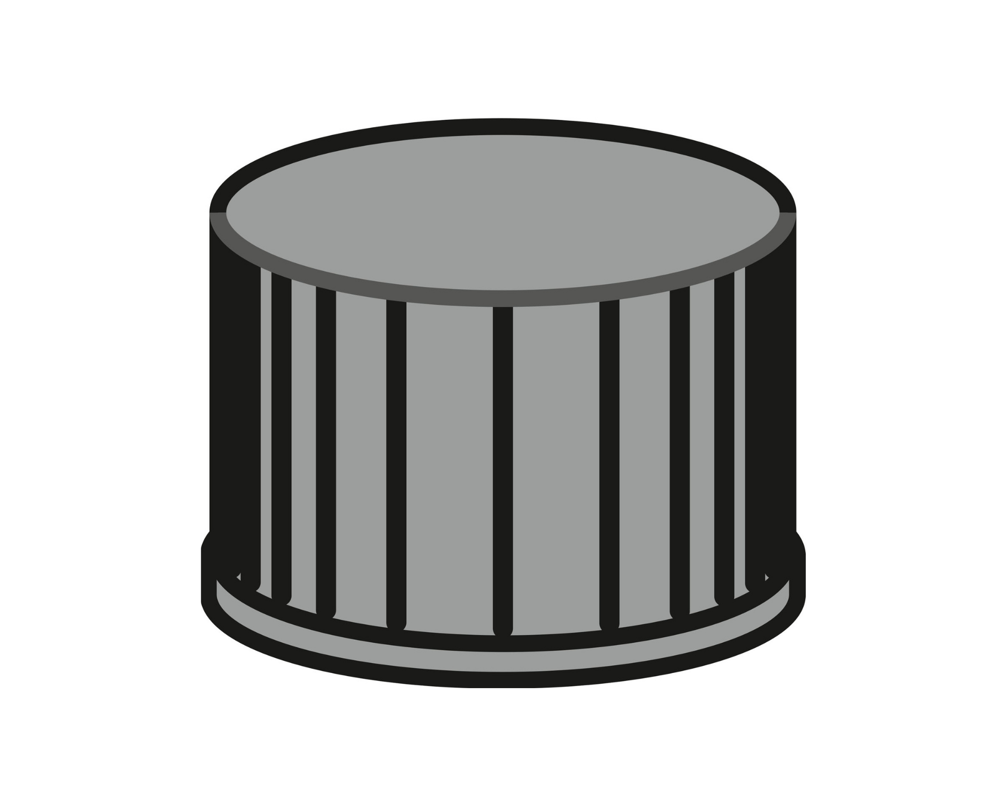 Screw cap for N8 vial closed Black No liner