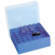 Box for N13 screw-  and crimp vials. 49 positions 130 x 130 x 50...