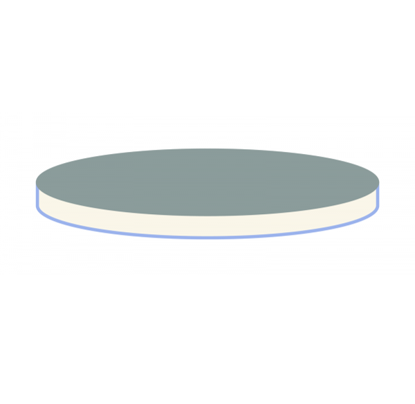 Septum for N20 crimp cap Butyl/PTFE 1.3 mm