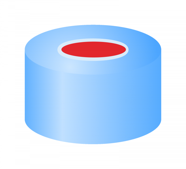 Crimp låg til N11 vial Gummi/PTFE 1,0 mm septum