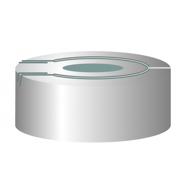 Crimp cap for N20 vial Butyl/PTFE 3.0 mm septum