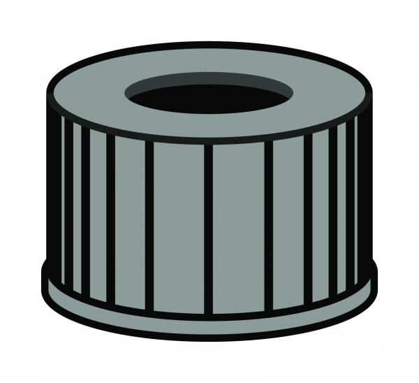 Screw cap for N13 vial Black No liner