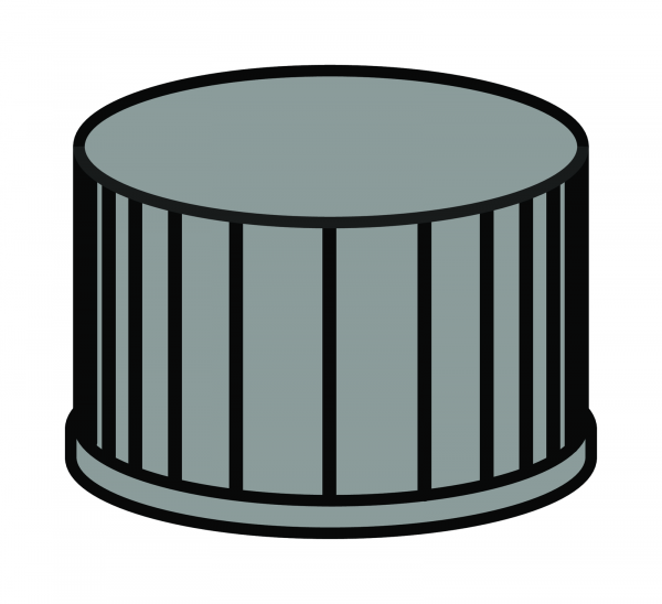 Screw cap for N13 vial closed Black No liner
