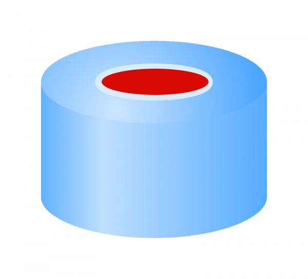 Crimp cap for N11 vial PTFE/Silicone/PTFE 1.0 mm septum