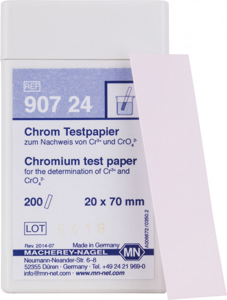 Chromium test paper Pack of 200 strips 20x70 mm