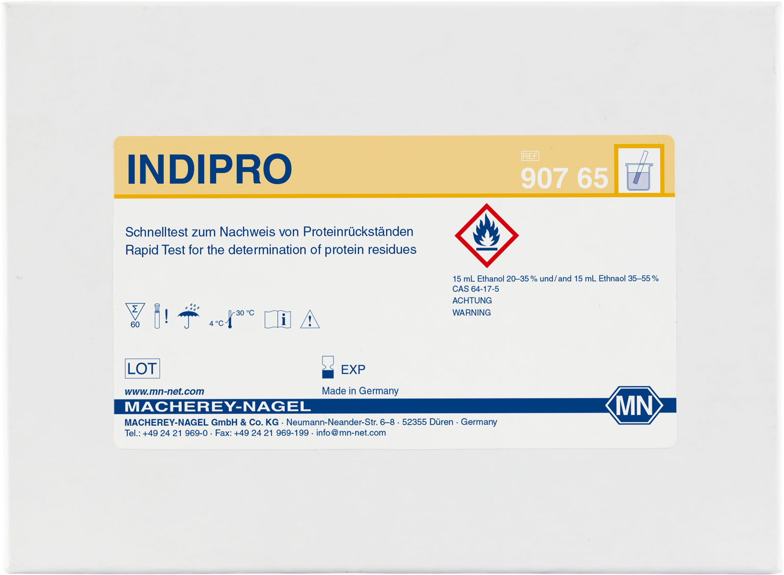 INDIPRO Pack of 60 test strips 10x95 mmå