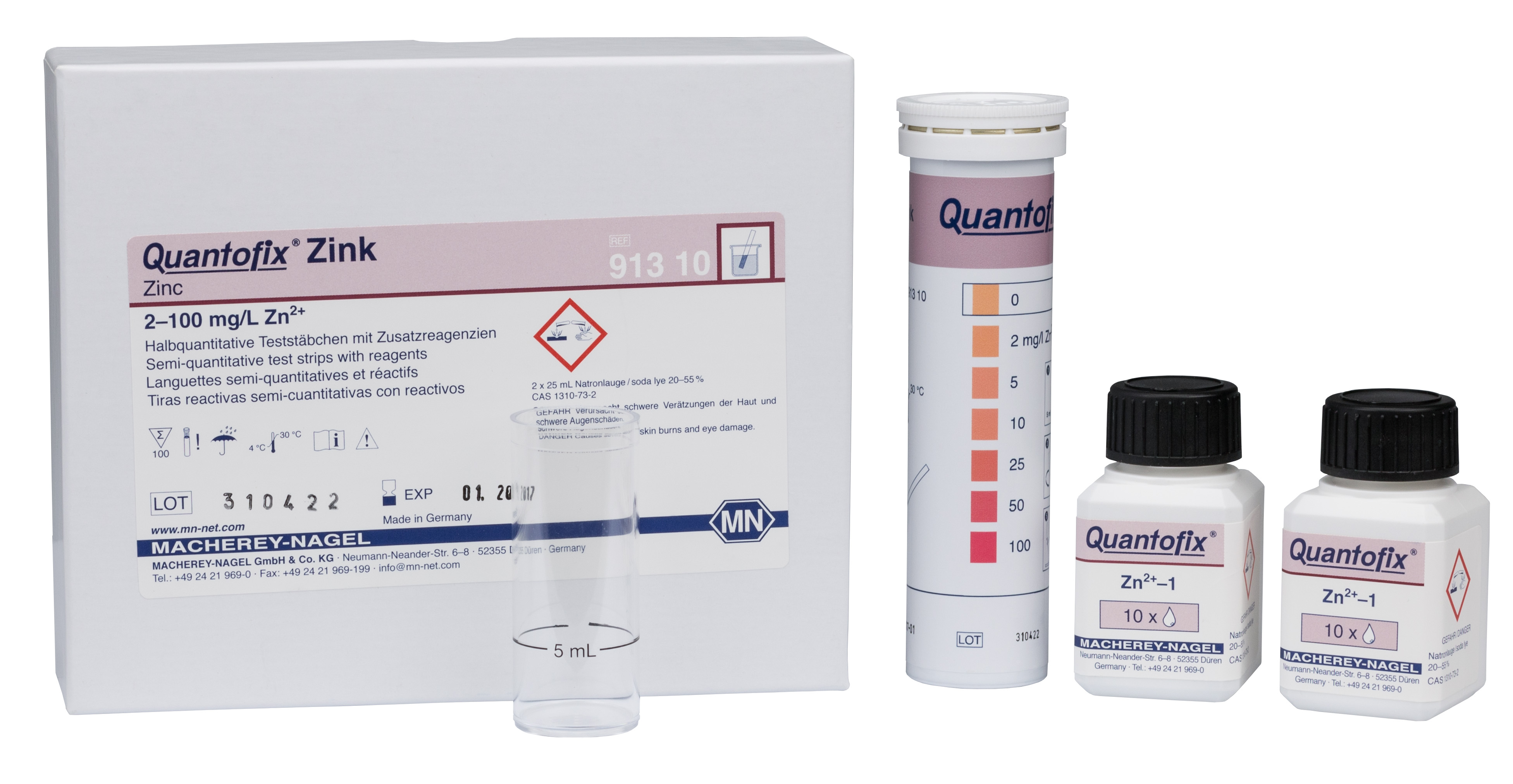 QUANTOFIX test strips Zinc