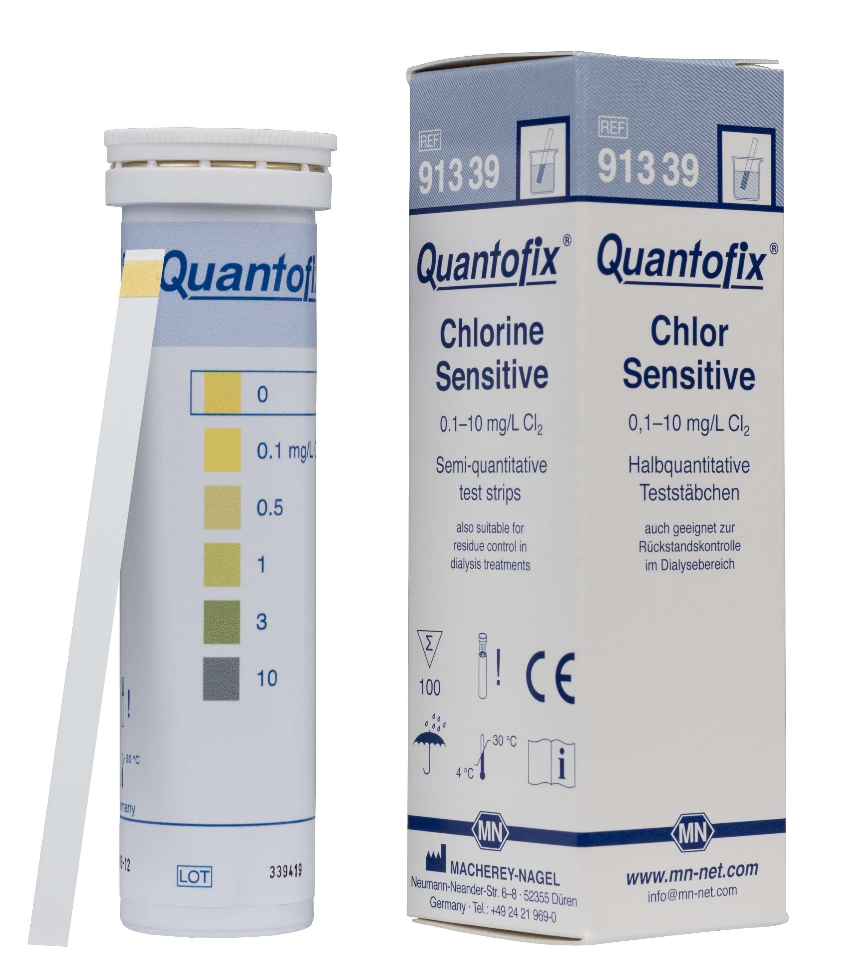 QUANTOFIX test strips Chlorine  Sensitive