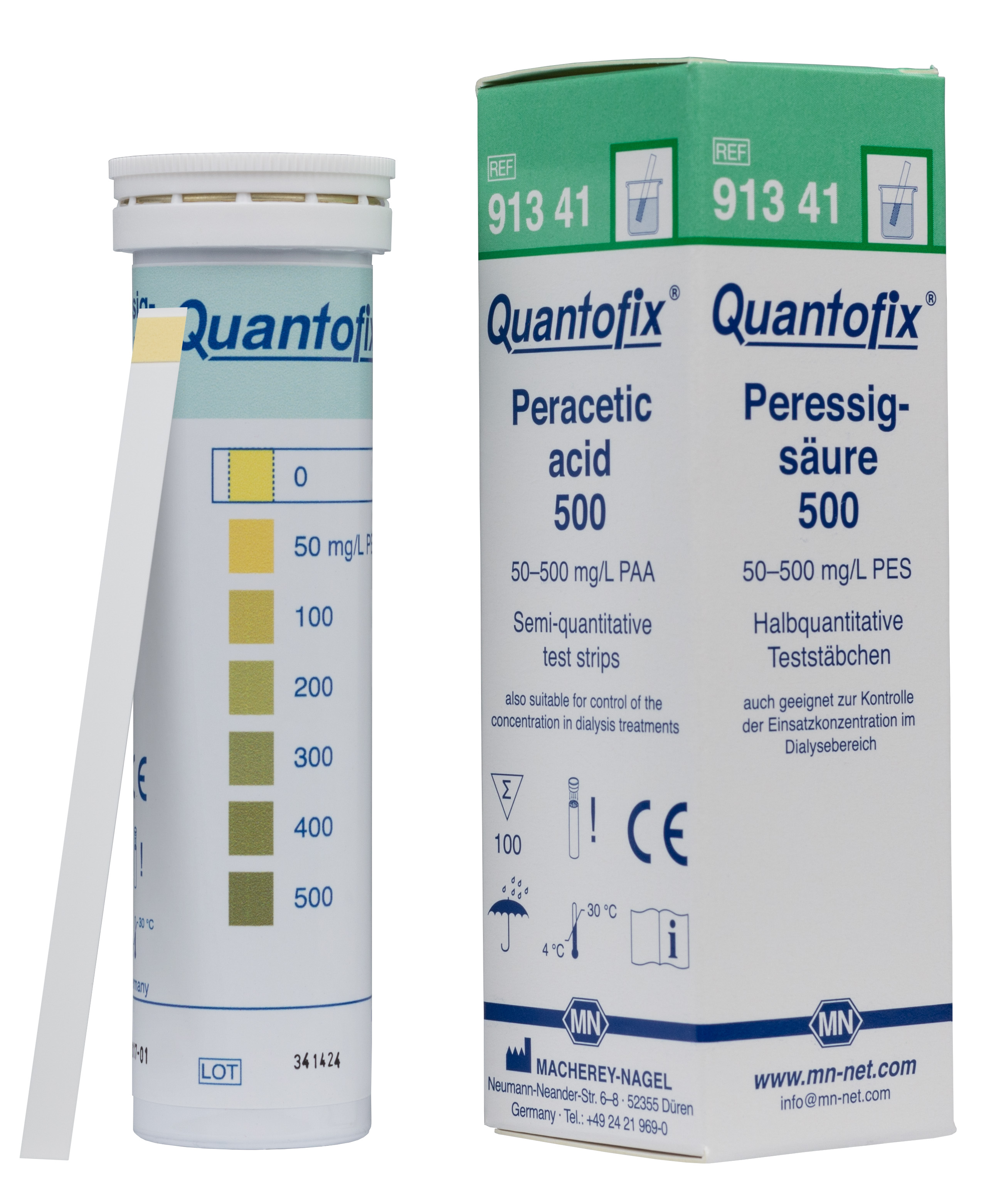QUANTOFIX test strips Peracetic acid 500