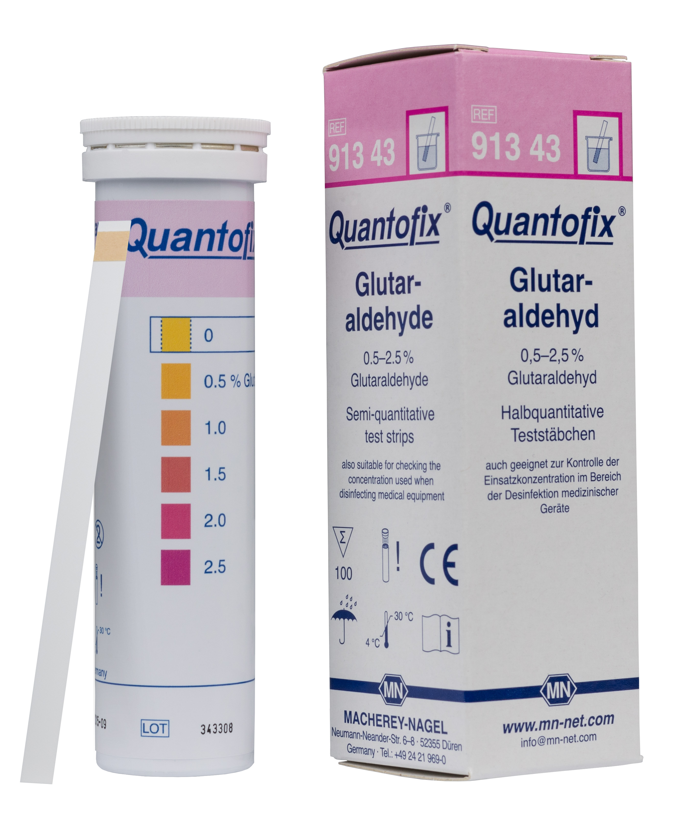 QUANTOFIX test strips Glutaraldehyde