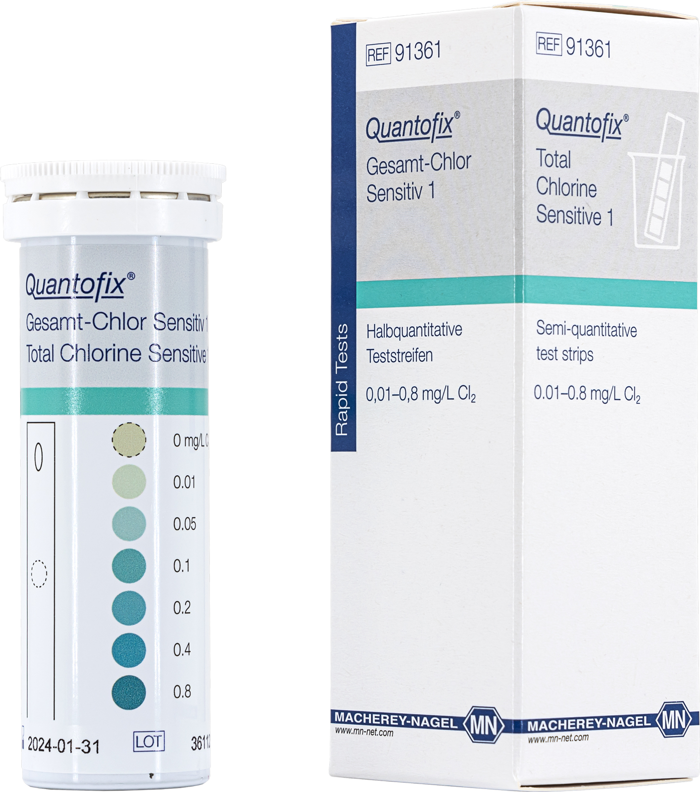 QUANTOFIX® test strips Total Chlorine Sensitive 1